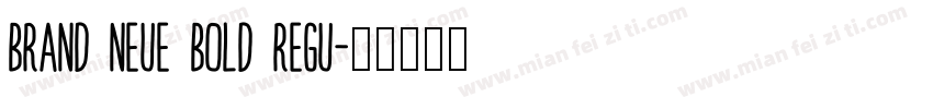 Brand Neue Bold Regu字体转换